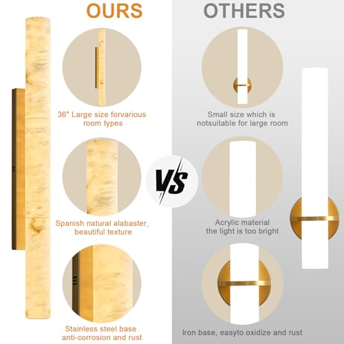 Natural Alabaster Wall Sconces