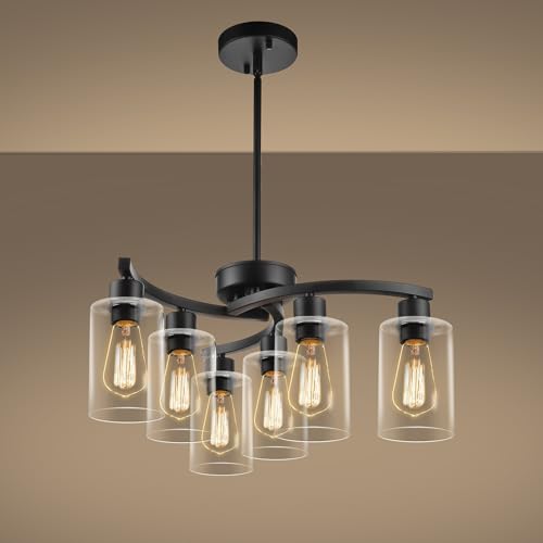 6 Light Modern Chandeliers for Dining Room (6 Count)