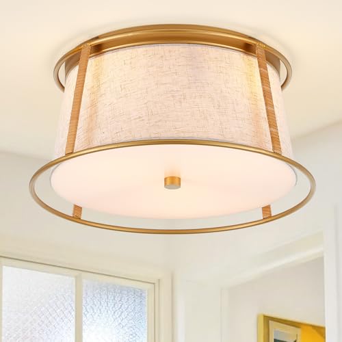 Gold Semi Flush Mount Ceiling Light Fixture