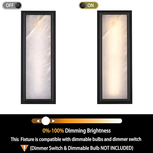 2 Pack 16 Inch Natural Alabaster Bathroom 20W (2 Count)