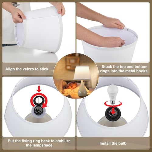 17.3'' Modern Touch Table Lamp Set of 2 with 3 Way Dimmable (2 Count)