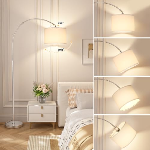 Dimmable Arc Floor Lamp with Remote