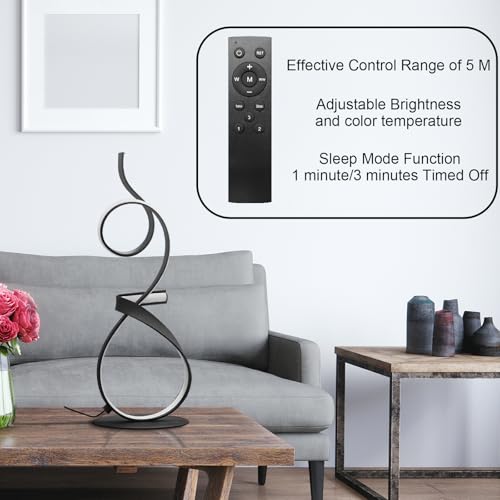 21.6 Inch Art Table Lamp with Remote Control