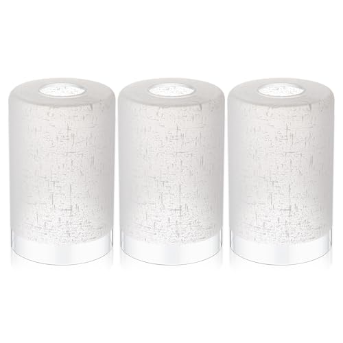 3 Pack White Linen Frosted Glass Lamp Shade 1 (3 Count)
