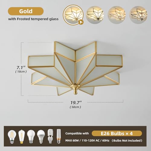 Star Brass Vintage Ceiling Light