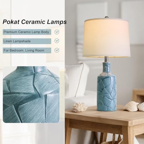 26'' Farmhouse Ceramic Table Lamps Set of 2 (2 Count)
