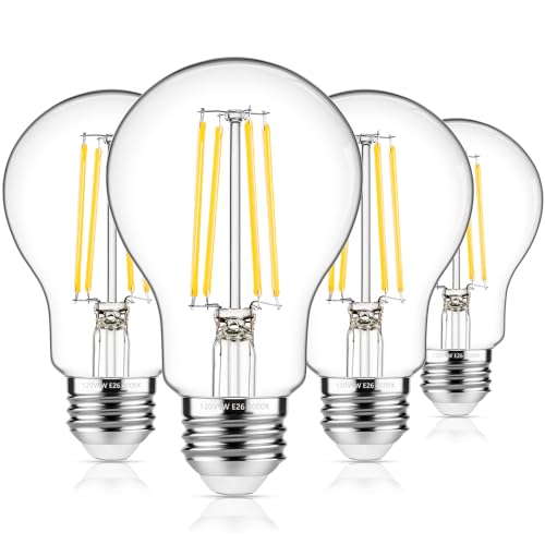 60W Equivalent E26 LED Filament Light Bulbs (4 Count)