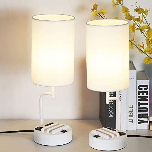 Table Lamp with 3 USB Charging Ports (2 Count)