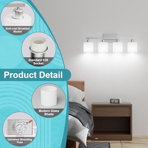 Bathroom Lights Over Mirror Brushed Nickel