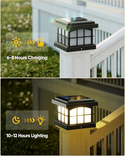 RGBCW Solar Post Cap Lights 2 (2 Count)