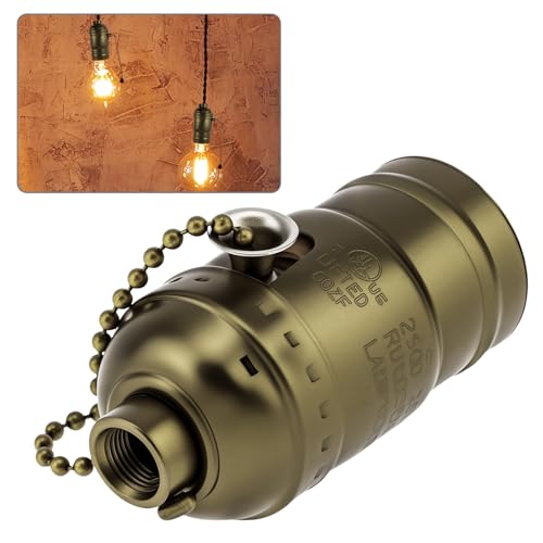 E26 Lamp Socket Replacement with Pull Chain Switch
