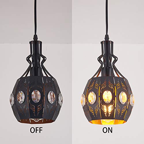 Hanging Lamp Swag Lights Plug in Pendant Light