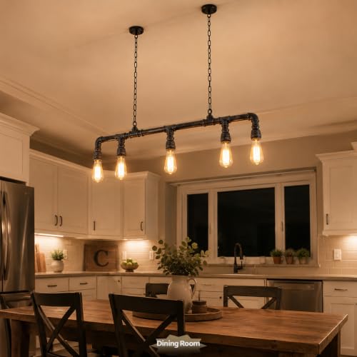 Rustic Industrial Tube Pipe Chandeliers