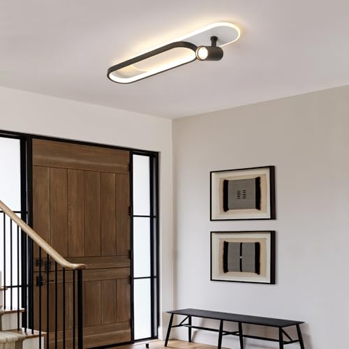Modern LED Ceiling Light 34.1" Linear Black Linear Ceiling Lights