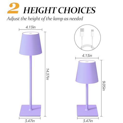 2 Pack Cordless Table Lamps