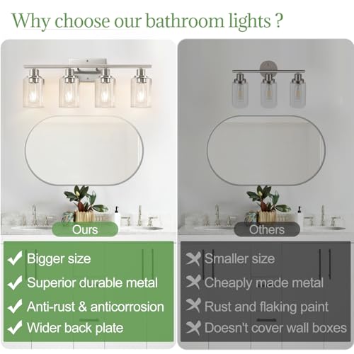 4 Light Bathroom Light Fixtures