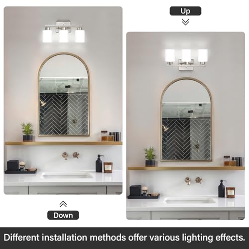 Brushed Nickel Bathroom Light Fixtures Vanity Lights Over Mirror