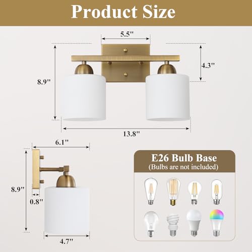 Milk Glass Vanity Lights for Bathroom