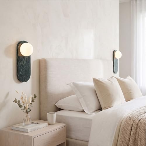 Modern Green Marble Wall Sconce