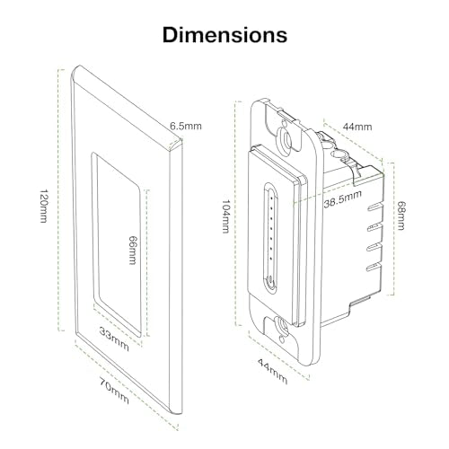 3 Way Dimmer Smart Switch Can Work Separately Or Work with Traditional 3 (3 Count)