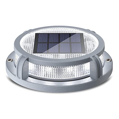 Solar Deck Lights Outdoor 2 Modes 16 LEDs 1 Pack White