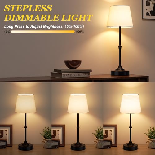 Rechargeable Cordless Table Lamp Black