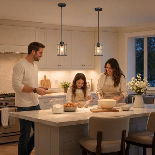 Black Pendant Lights Kitchen Island (2 Count)