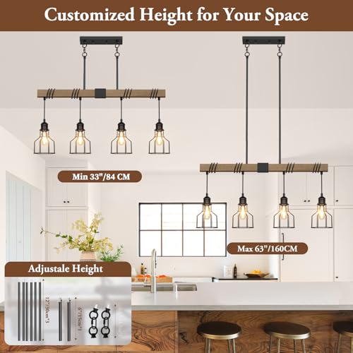 4 Light Kitchen Chandeliers Over Table Farmhouse Dining Room Light