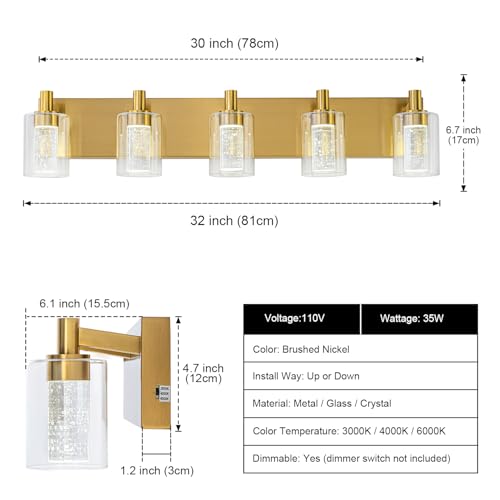 Vanity Light with 3 Color Modes