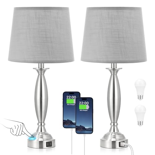 Bedroom Lamps for Nightstand (2 Count)