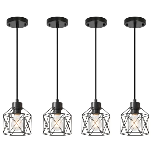 4 Pack Hanging Pendant Light Fixtures