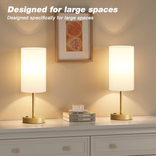 17.4" Gold Lamp for Bedroom