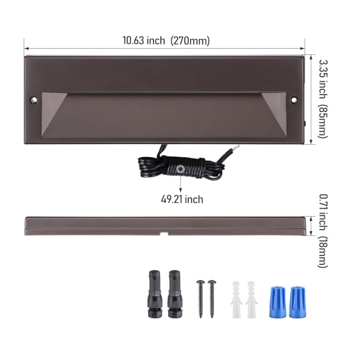 12 Pack 10.6 Inch 5CCT Low Voltage LED Step Lights (12 Count)