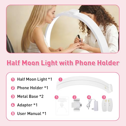Super Large 29in Half Moon Light for Nail Desk