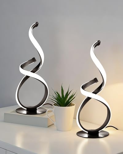 2 Pack Modern Table Lamps for Nightstand (2 Count)