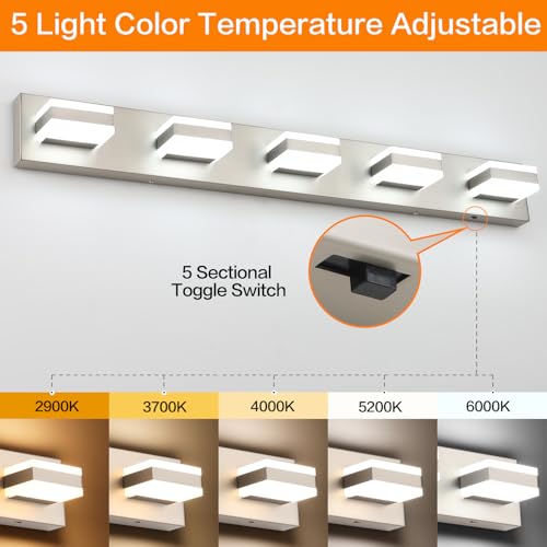 Bathroom Brushed Nickel Bathroom Light Fixture