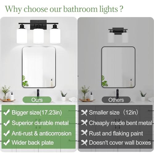 3 Light Bathroom Light Fixtures