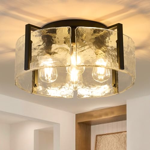 Black Semi Flush Mount Ceiling Light Fixture