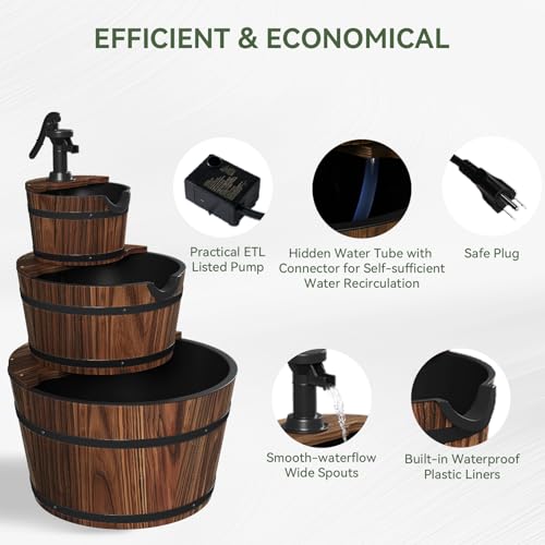 3 Tier Outdoor Water Fountain