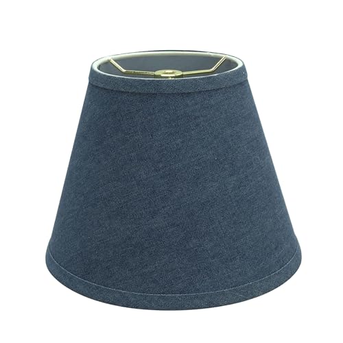 32177A Transitional Hardback Empire Shape Spider Construction Lamp Shade in Washing Blue