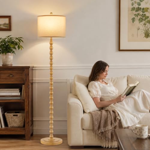 Rustic Floor Lamp for Living Room (Brown)