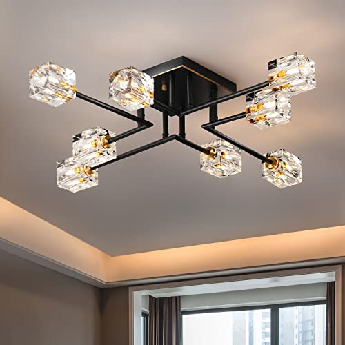8 Lights Semi Flush Mount Ceiling Light Fixture