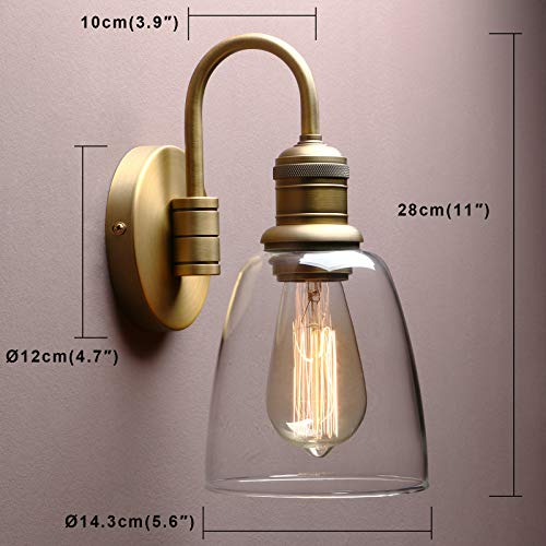 1 Light Brass Modern Vintage Indoor Wall Sconce