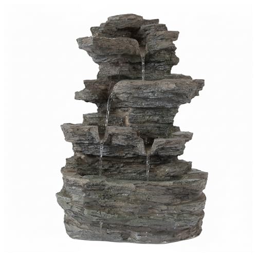 Tabletop Cascading Rock Waterfall Fountain with Lights