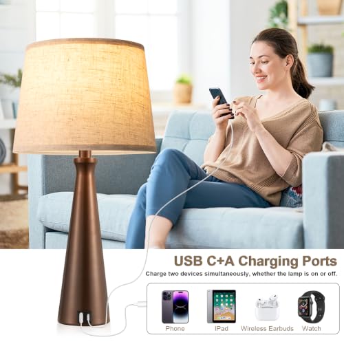 Modern Touch Lamps for Nightstand (2 Count)
