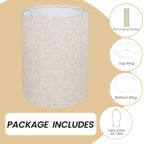 Tall Drum Lamp Shade for Table Lamps