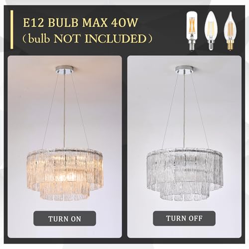 Modern 20" Crystal Glass Chandelier 7
