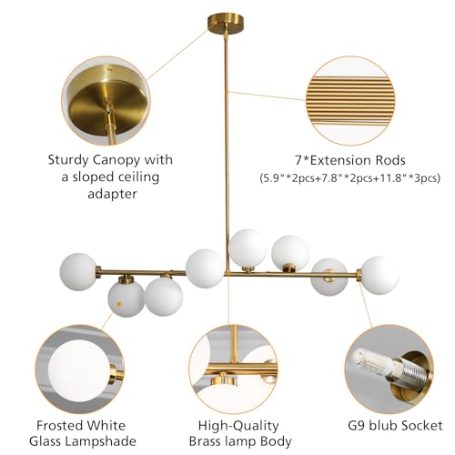 Brass Linear Chandelier