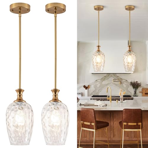 Modern Gold Pendant Lights (2 Count)