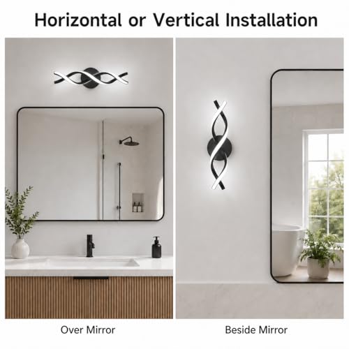 Modern Black LED Vanity Lighting
